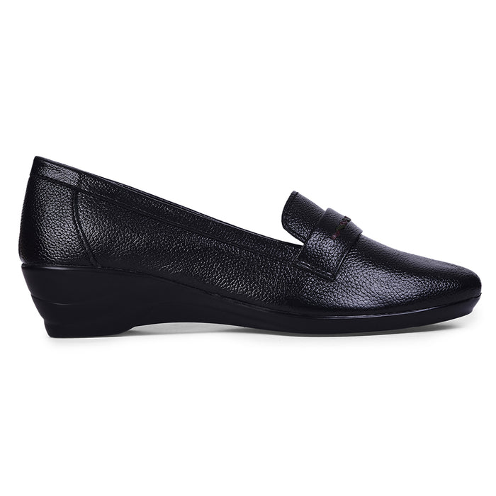 Healers Formal Black Wedge Heel Ballerina For Women T84-2 By Liberty