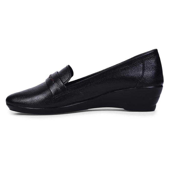 Healers Formal Black Wedge Heel Ballerina For Women T84-2 By Liberty