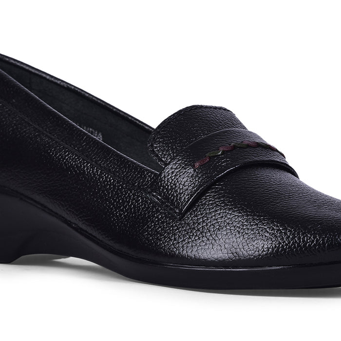 Healers Formal Black Wedge Heel Ballerina For Women T84-2 By Liberty
