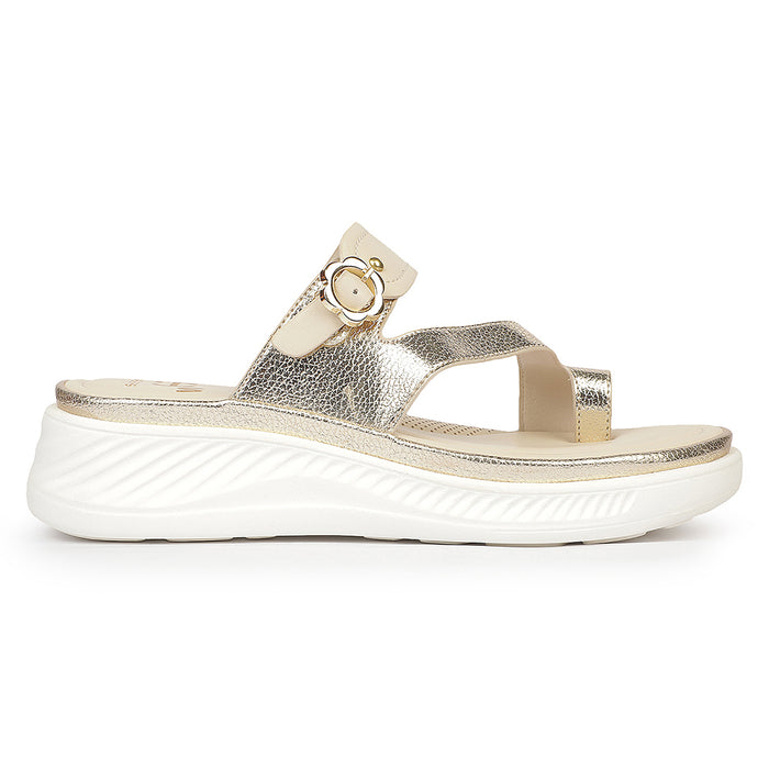 Healers Gfl 8 Beige Casual Everyday Comfort Slip On Slippers For Women
