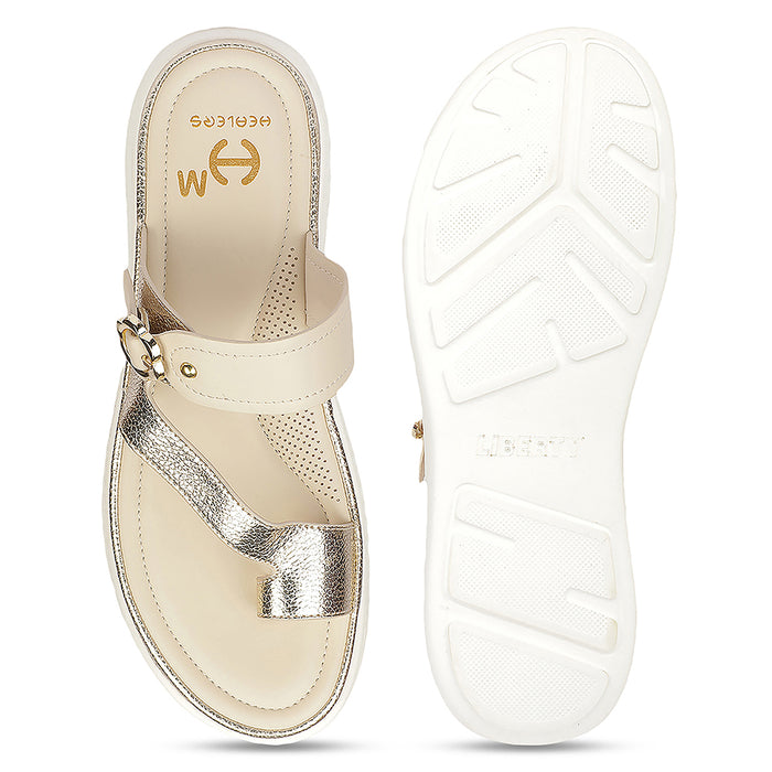 Healers Gfl 8 Beige Casual Everyday Comfort Slip On Slippers For Women
