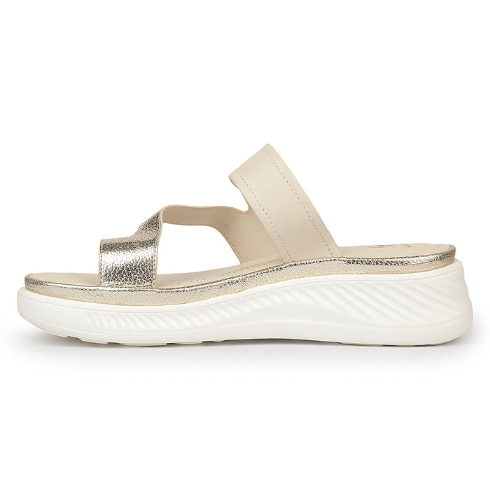 Healers Gfl 8 Beige Casual Everyday Comfort Slip On Slippers For Women