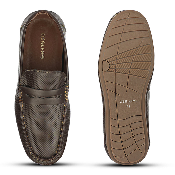 Healers GI-FDMN-53 Tan Casual Non Lacing Loafers for Men by Liberty