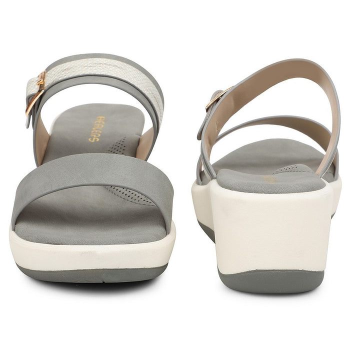 Healers Grey Casual Wedge Heel Sandal For Women SSAL-8