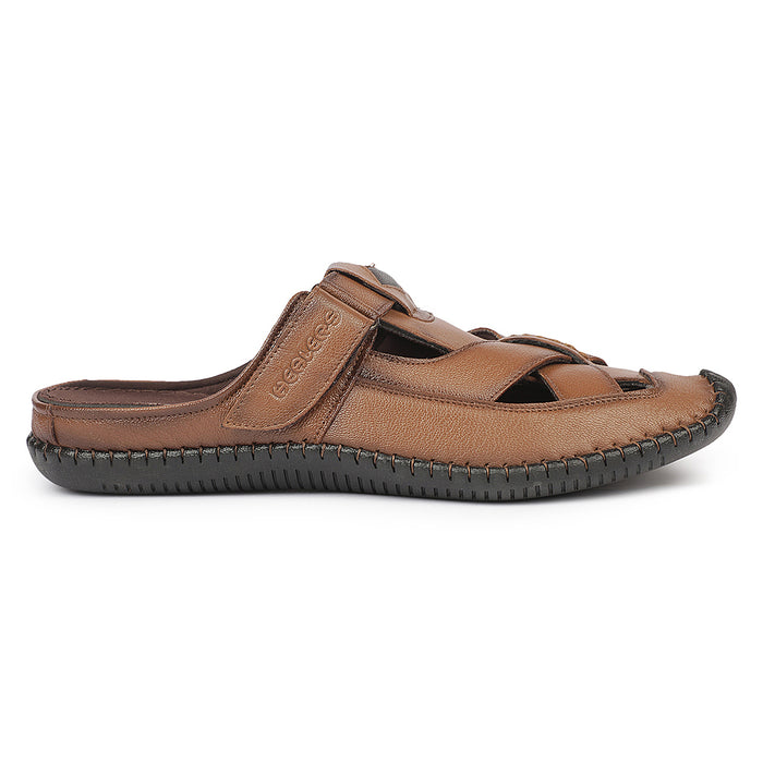 Buy Healers Jll 1 Front Close Tan Formal Slip On Mules For Men