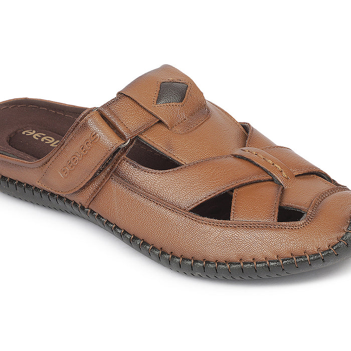 Buy Healers Jll 1 Front Close Tan Formal Slip On Mules For Men