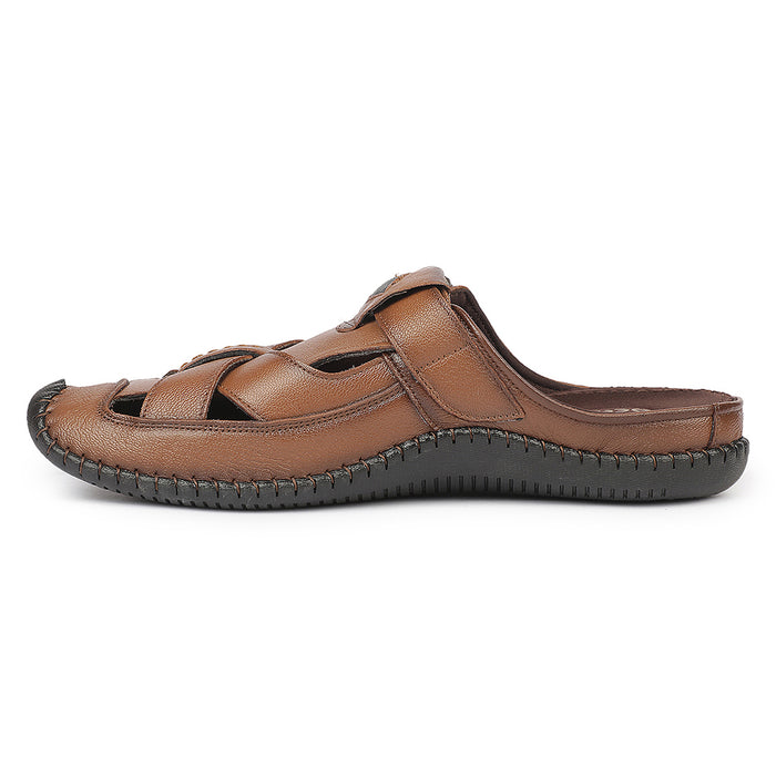 Buy Healers Jll 1 Front Close Tan Formal Slip On Mules For Men