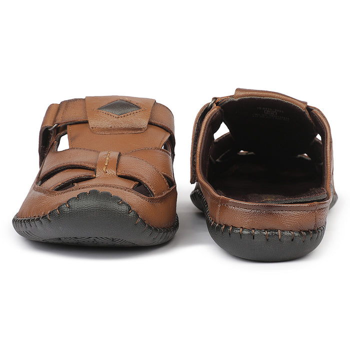 Buy Healers Jll 1 Front Close Tan Formal Slip On Mules For Men