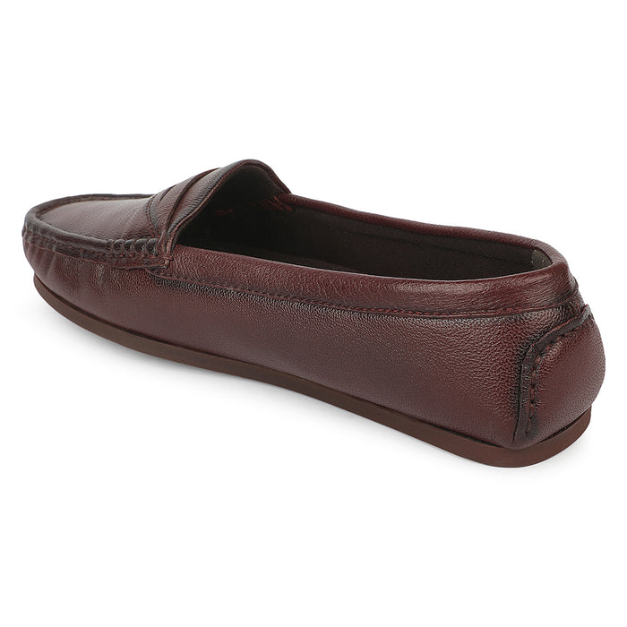Healers JLL-29 Dark Brown Casual Flat Ballerina Shoes for Women by Liberty