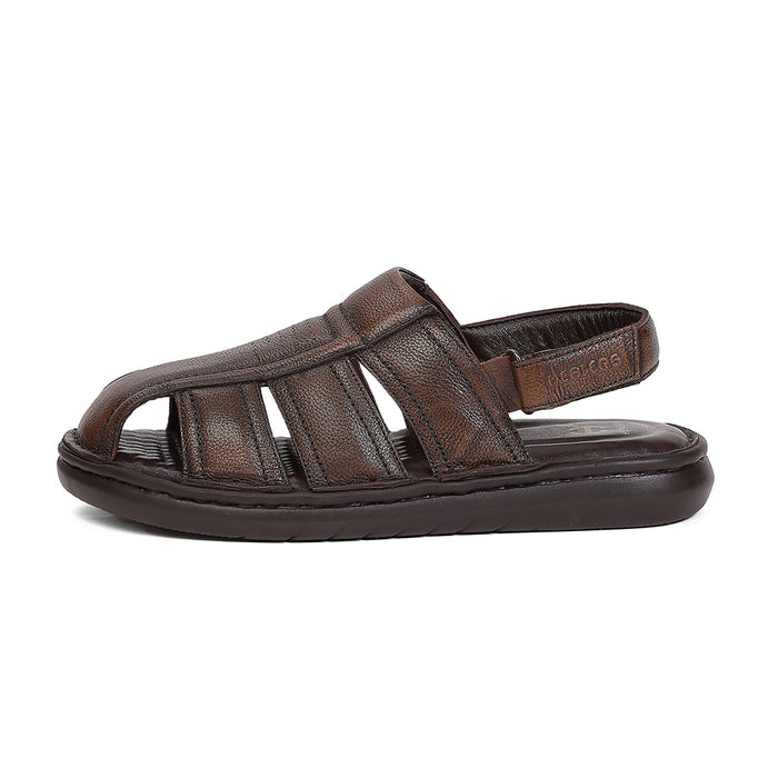 Healers Las 1 Brown Casual Fisherman Sandals For Men By Liberty