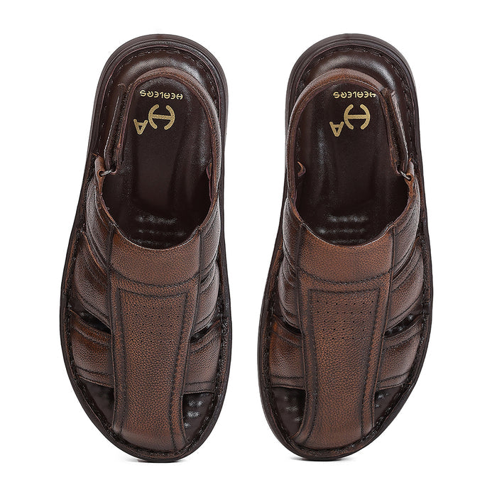 Healers Las 1 Brown Casual Fisherman Sandals For Men By Liberty