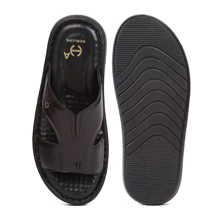 Healers Las 2 Black Formal Slip On Slippers For Men By Liberty