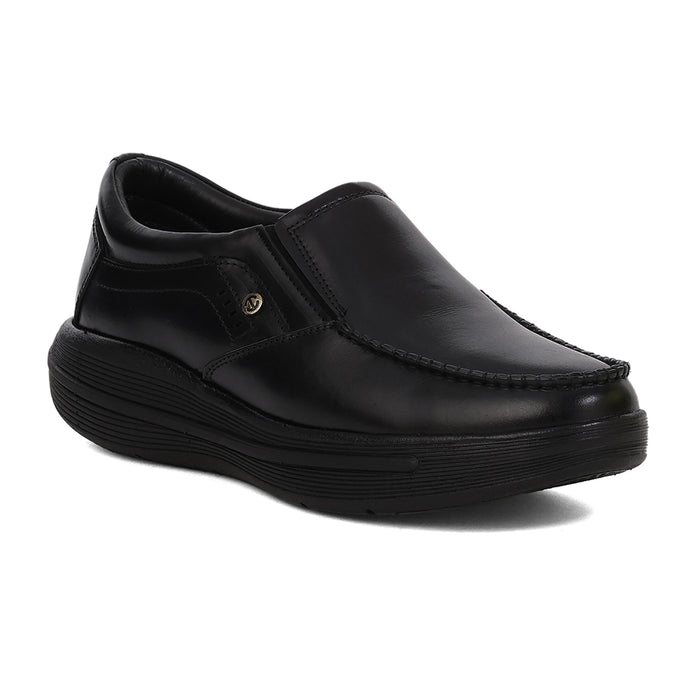 Healers Ler 2 Black Formal Non Lacing Slip On Shoes For Men By Liberty
