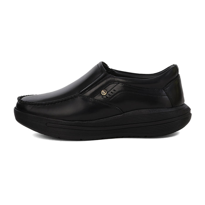 Healers Ler 2 Black Formal Non Lacing Slip On Shoes For Men By Liberty