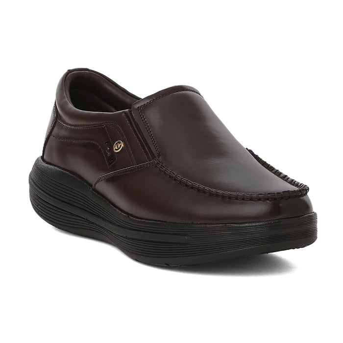 Healers Ler 2 Brown Formal Non Lacing Slip On Shoes For Men By Liberty