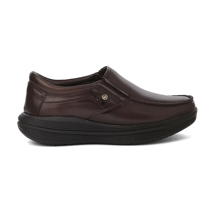 Healers Ler 2 Brown Formal Non Lacing Slip On Shoes For Men By Liberty