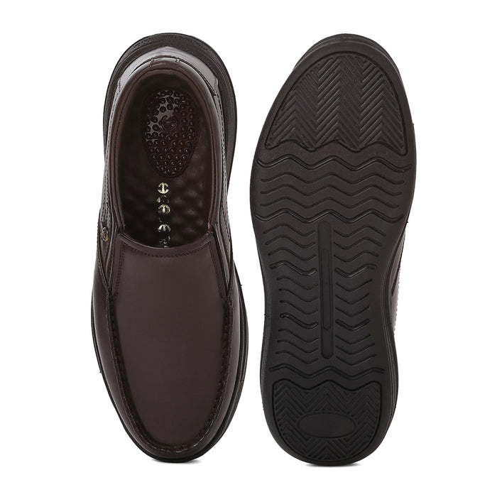 Healers Ler 2 Brown Formal Non Lacing Slip On Shoes For Men By Liberty