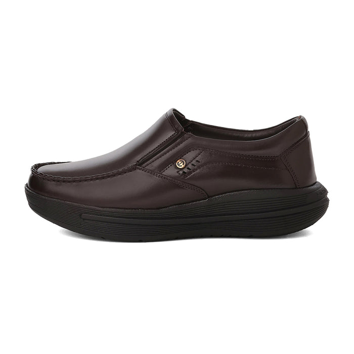 Healers Ler 2 Brown Formal Non Lacing Slip On Shoes For Men By Liberty