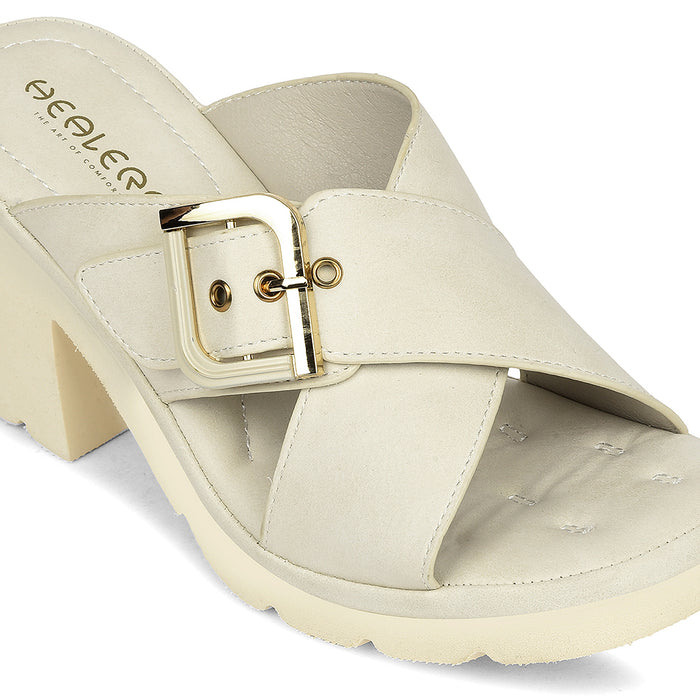 Healers Light Grey Casual Block Heel Sandal For Women Zq Dm 15 By Liberty