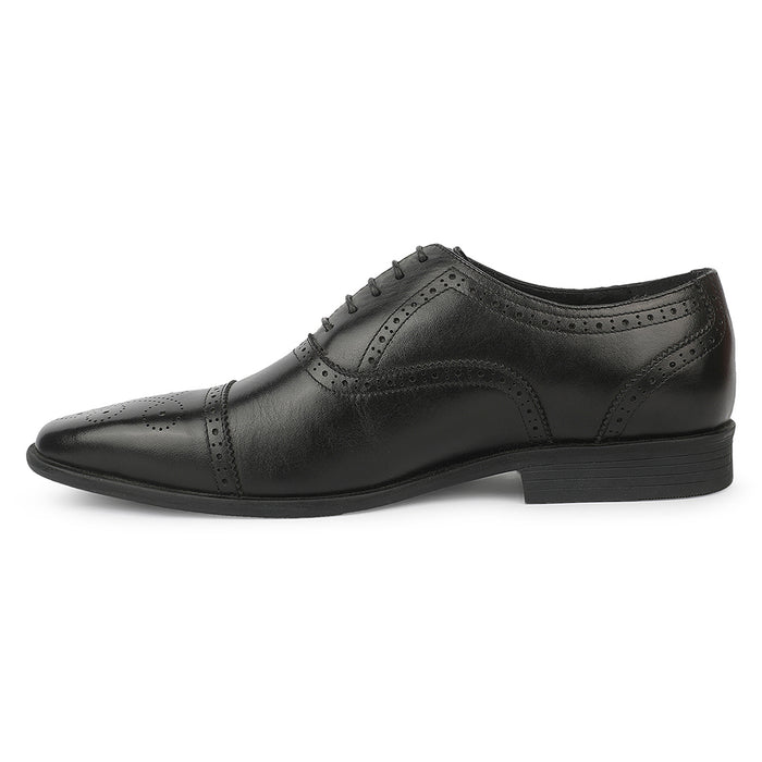 Healers LRF-17 Black Formal Lacing Brogue Shoes for Men by Liberty