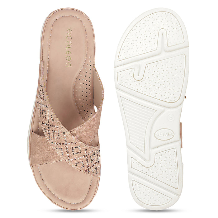 Buy Healers Mdg 16 Party Edit Peach Casual Slip On Slippers For Women
