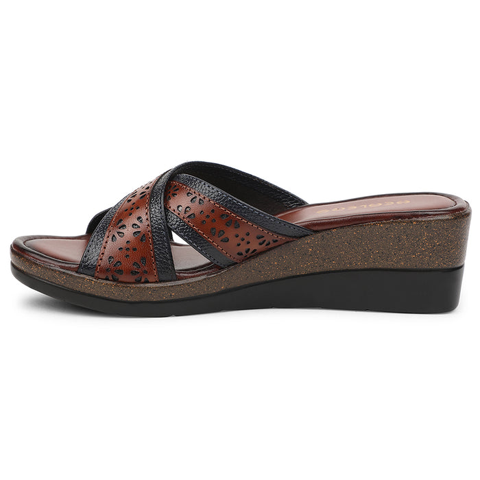 Healers Navy Blue Casual Wedge Heel Sandal For Women TLO-102