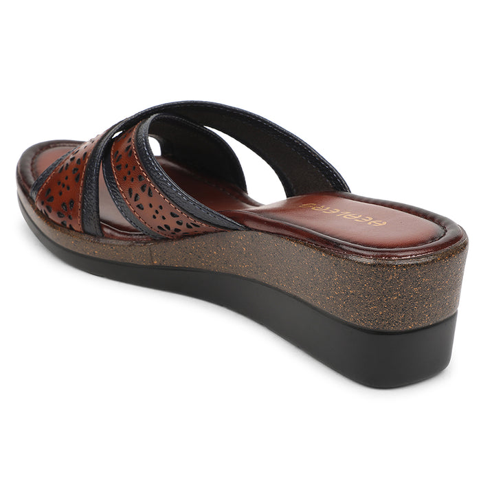 Healers Navy Blue Casual Wedge Heel Sandal For Women TLO-102
