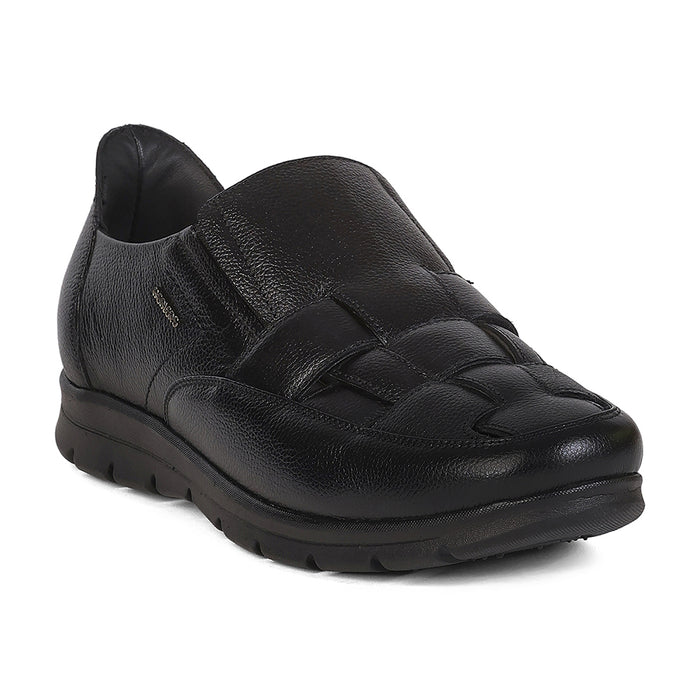 Healers OML-7 Black Casual Non Lacing Slip-on Shoes for Men by Liberty