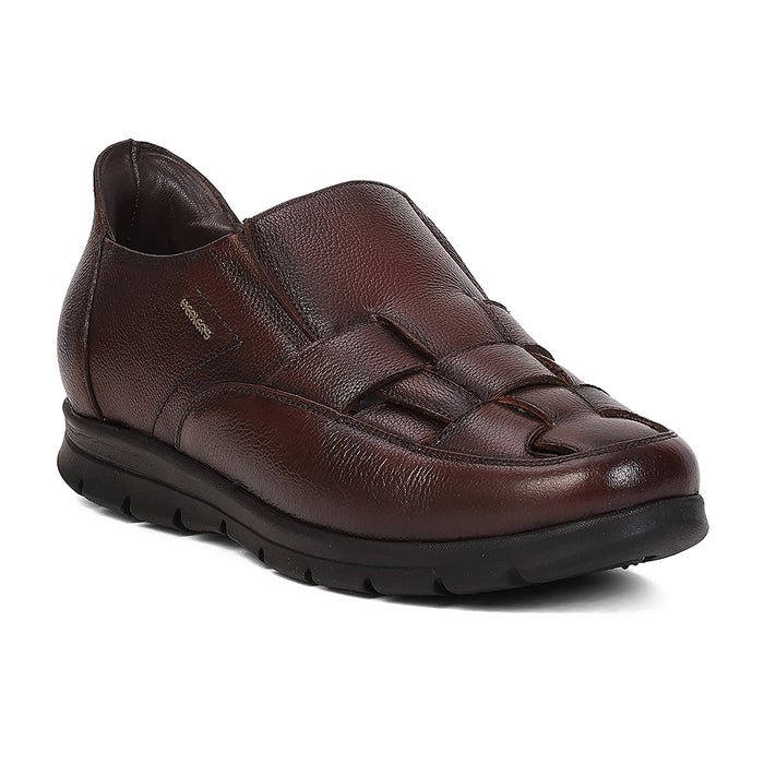 Healers OML-7 Brown Casual Non Lacing Slip-on Shoes for Men by Liberty