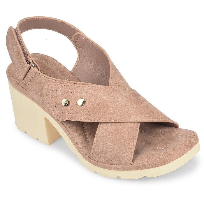 Healers Pink Casual Block Heel Sandal For Women Zq Dm 16 By Liberty