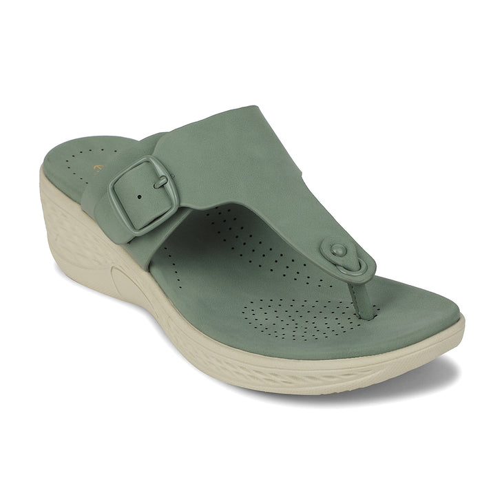 Healers Sea Green Wedge Heel Sandal For Women ZQ-FD-51 By Liberty