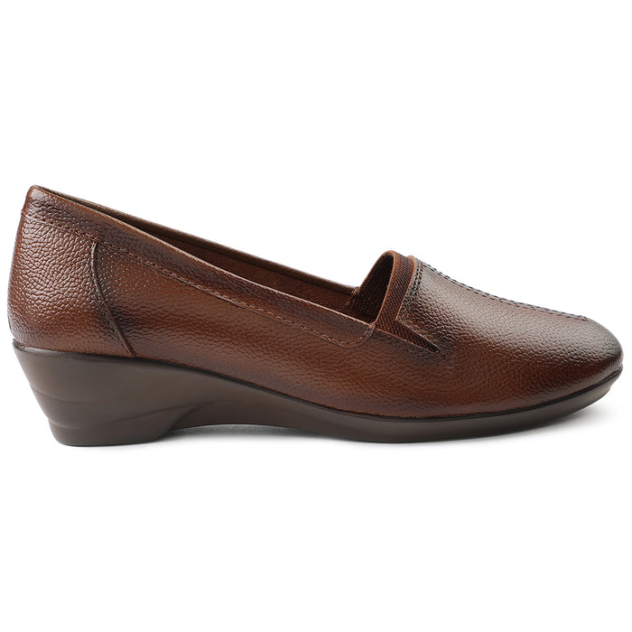 Healers Tan Ballerina Shoes For Women TLO-26 By Liberty