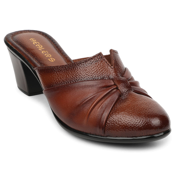 Healers Tan Casual Block Heel Sandal For Women TLO-103 By Liberty