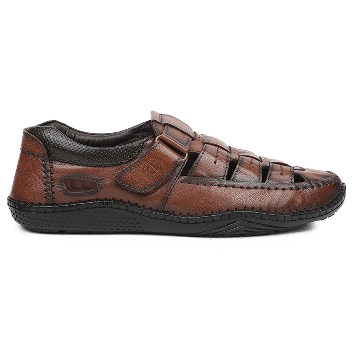 Healers Tan Casual Flat Sandal For Men DSL-3