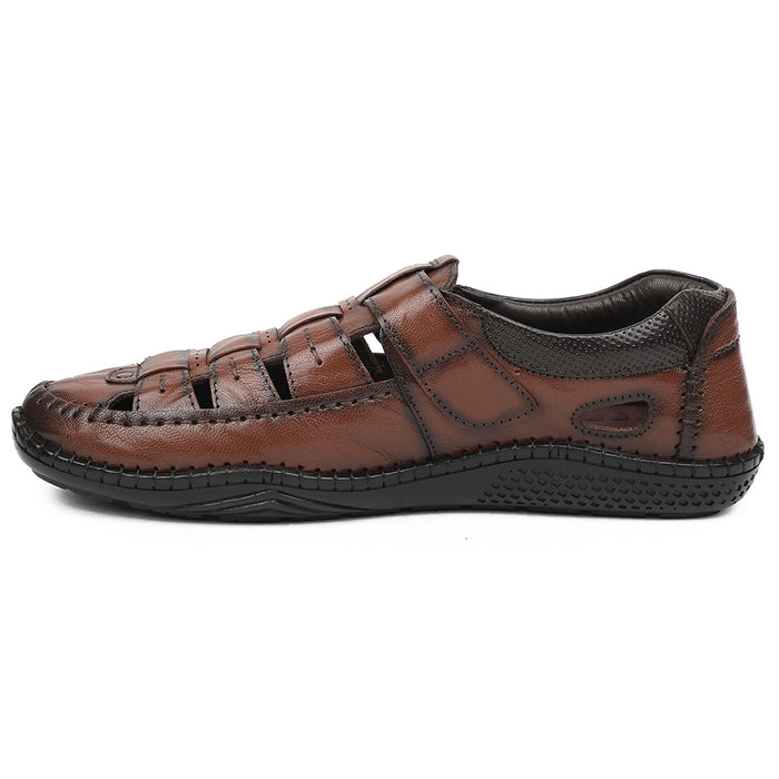 Healers Tan Casual Flat Sandal For Men DSL-3