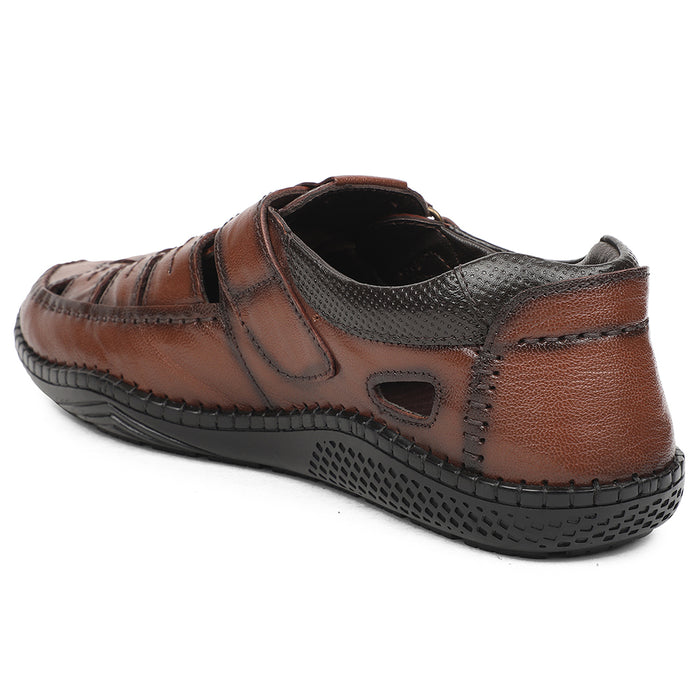 Healers Tan Casual Flat Sandal For Men DSL-3