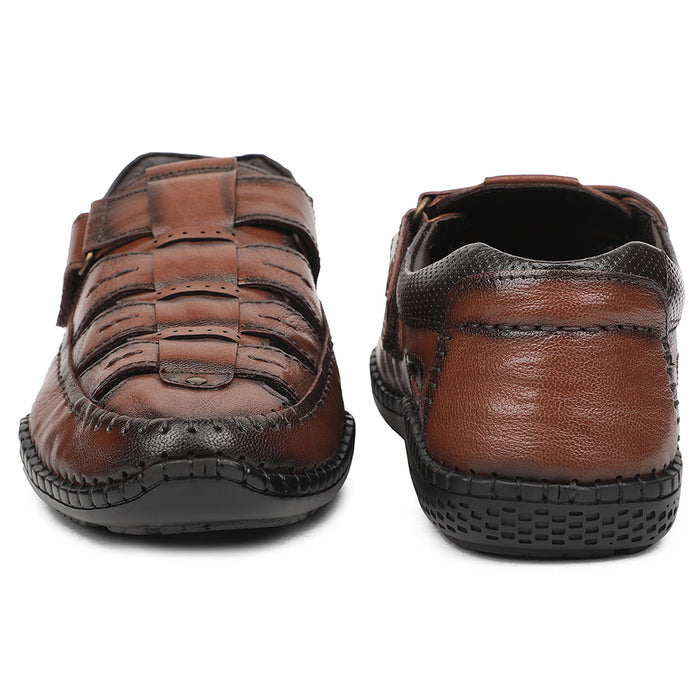 Healers Tan Casual Flat Sandal For Men DSL-3