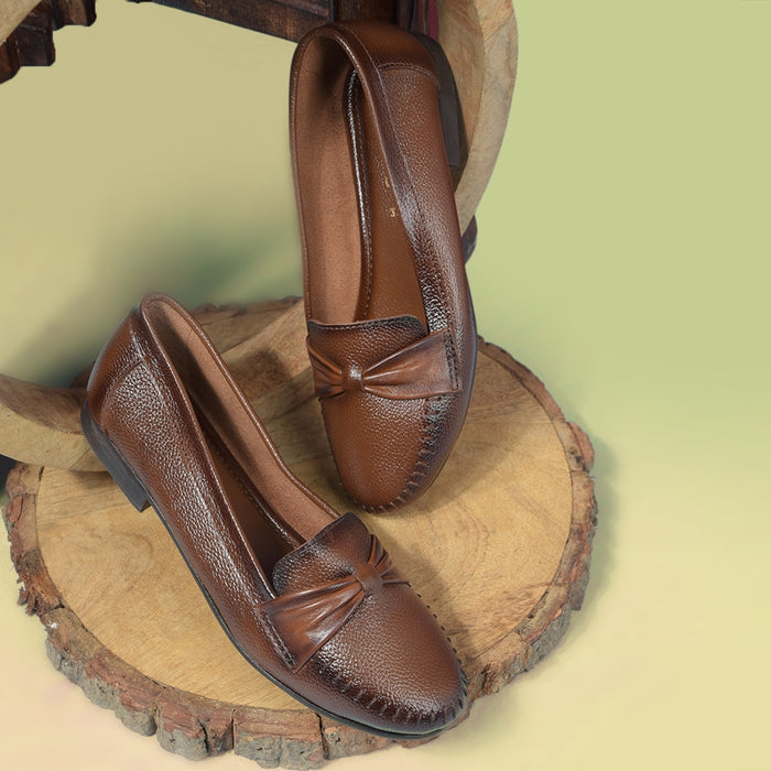 Healers Tan Formal Ballerina Shoes For Women TLO-22 By Liberty