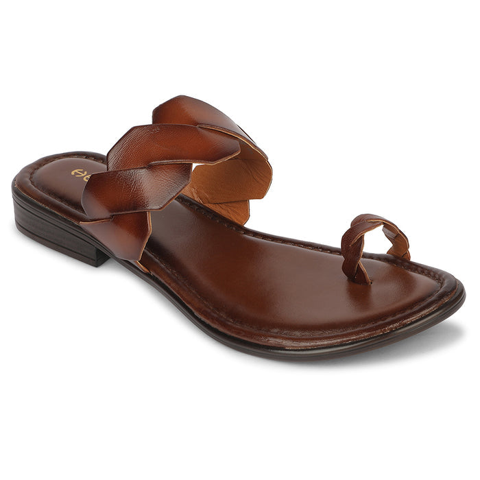 Healers TLO-117 Terracotta Tan Casual Slip-on Slippers for women By Liberty