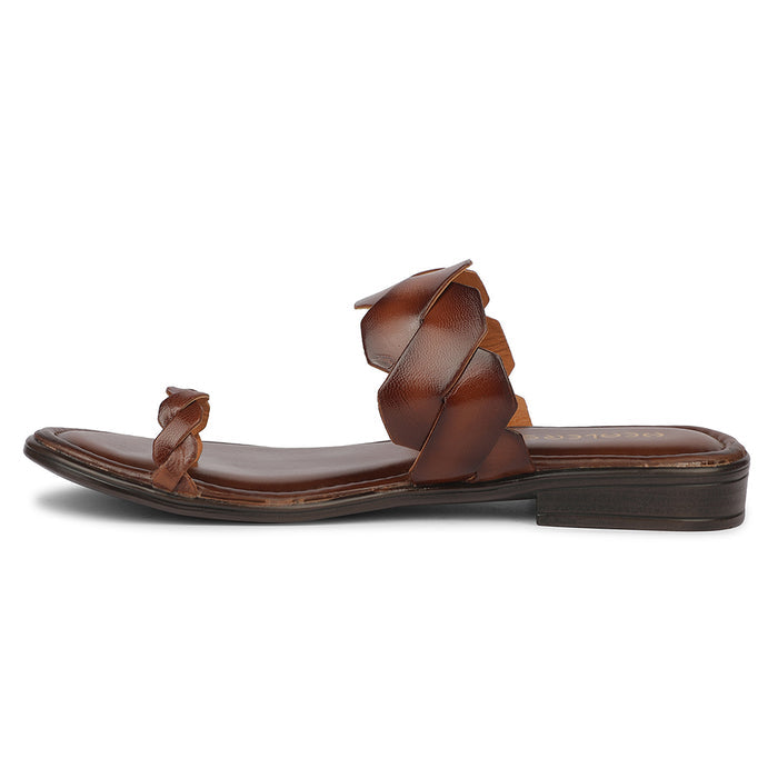 Healers TLO-117 Terracotta Tan Casual Slip-on Slippers for women By Liberty