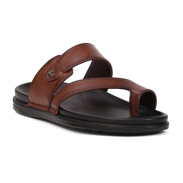 Buy Healers Wonder 10 Tan Formal Slippers For Men