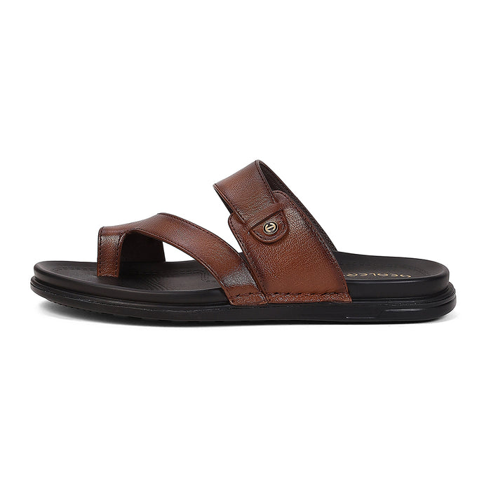Buy Healers Wonder 10 Tan Formal Slippers For Men