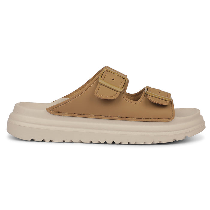 Healers ZQ-DMSL-07 Everday Comfort Tan Casual Slipn on Slippers for women by Liberty