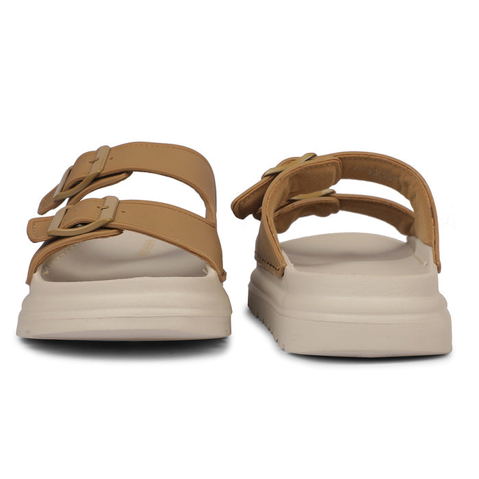 Healers ZQ-DMSL-07 Everday Comfort Tan Casual Slipn on Slippers for women by Liberty