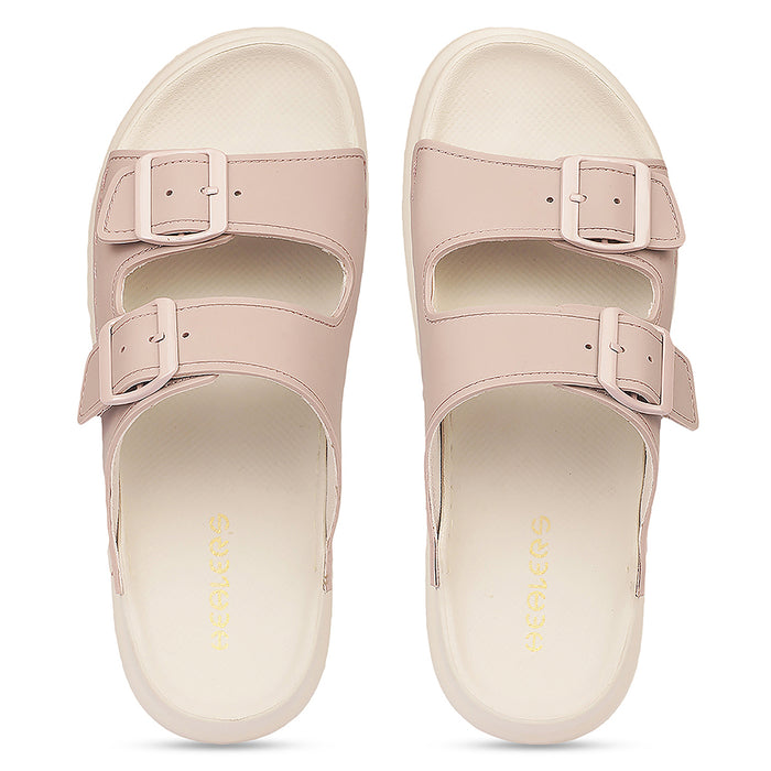 Healers Zq Dmsl 07 Everyday Comfort Peach Casual Slippers For Women