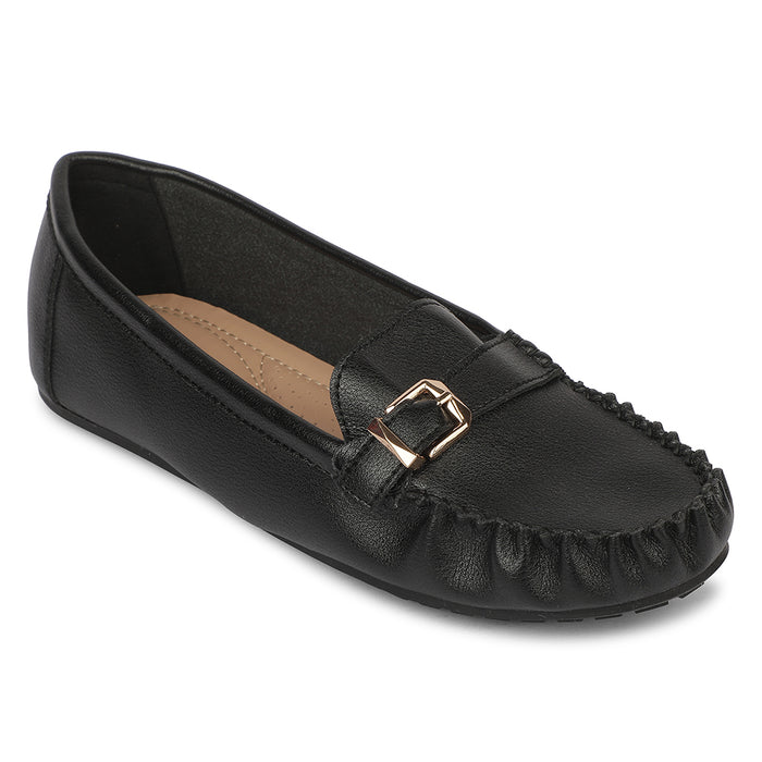 Healers ZQ-FDBL-16 Bellies Black Casual Ballerina Shoes for women by Liberty