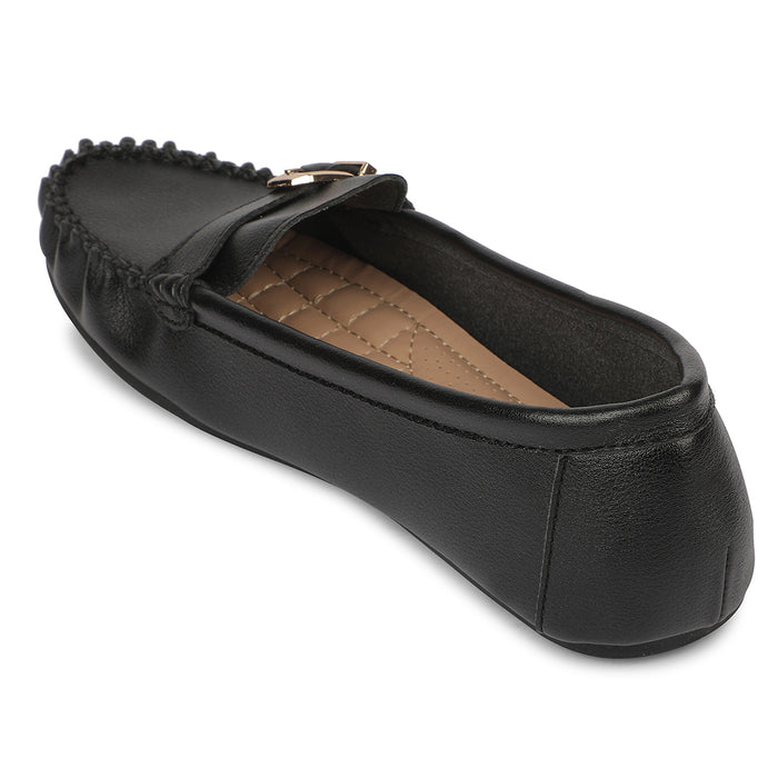 Healers ZQ-FDBL-16 Bellies Black Casual Ballerina Shoes for women by Liberty