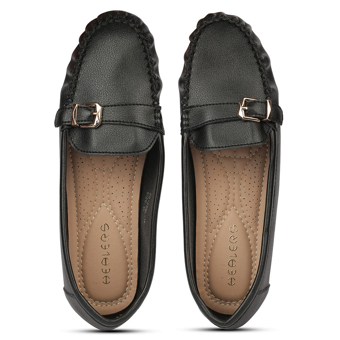 Healers ZQ-FDBL-16 Bellies Black Casual Ballerina Shoes for women by Liberty