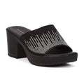 Healers ZQ-YGSL-30 Black Casual Wedge Heeled Sandals for Women by Liberty
