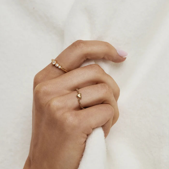 Heart Chain Ring